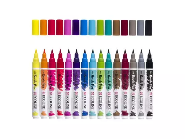 Een BRUSHPEN TALENS ECOLINE SET 15 KLEUREN koop je bij Kantoorvakhandel van der Heijde