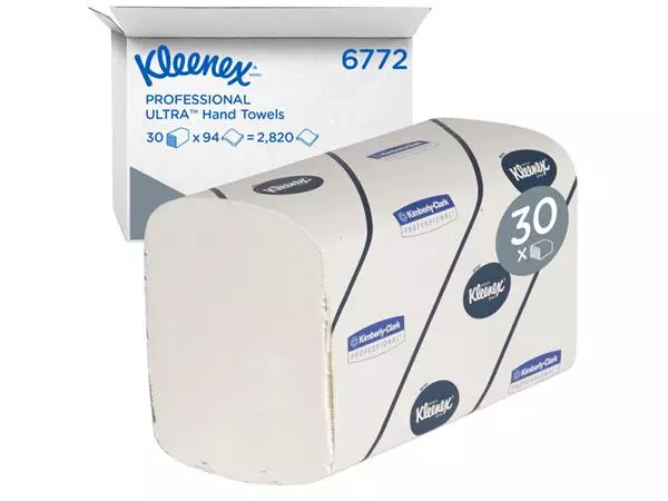 Een Handdoek Kleenex Ultra i-vouw 2-laags 21,5x41,5cm 30x94stuks wit 6772 koop je bij MV Kantoortechniek B.V.