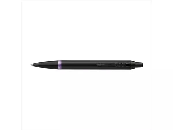 Een Balpen Parker IM black purple vibrant ring medium blister à 1 stuk koop je bij Kantoorvakhandel van der Heijde