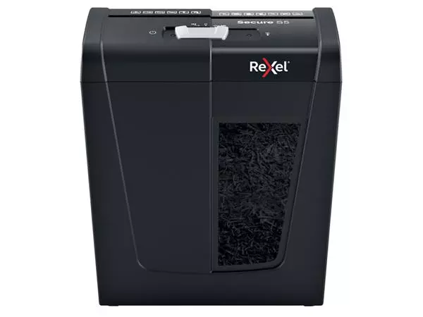 Een Papiervernietiger Rexel Secure S5 stroken 6mm koop je bij Buro De Peuter