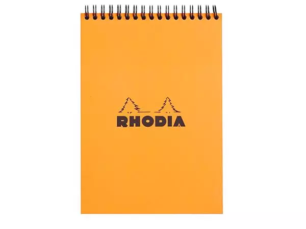 Een Spiraalblok Rhodia A5 lijn 160 pagina's 80gr oranje koop je bij Van Leeuwen Boeken- en kantoorartikelen