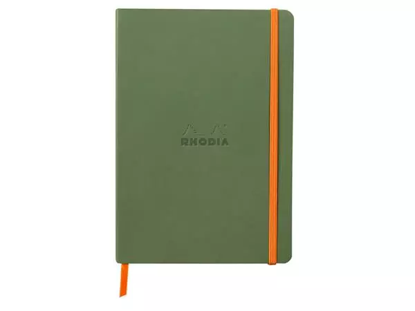 Een Notitieboek Rhodia A5 lijn 80 vel 90gr saliegroen koop je bij NiceSupplies.nl