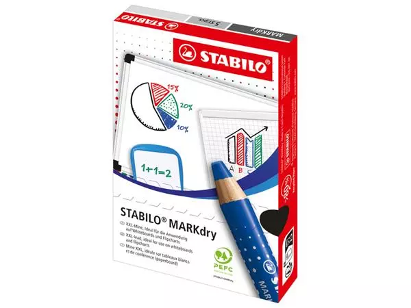 Een Whiteboardpotlood STABILO MARKdry 648/41 blauw koop je bij Unimark Office B.V.