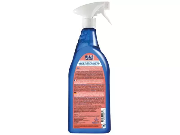 Een Desinfectiereinigerspray Blue Wonder 750ml koop je bij NiceSupplies.nl