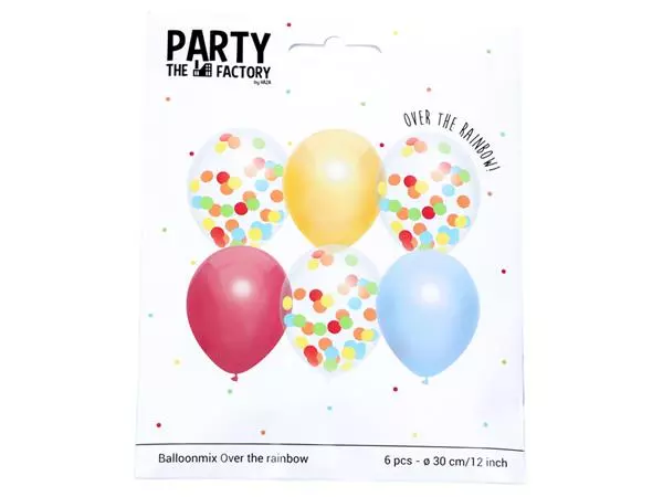 Een Ballonnen Haza Over The Rainbow 30cm 6 stuks assorti koop je bij EconOffice