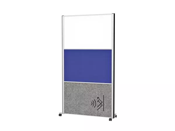 Buy your Scheidingswand MAUL akoestiek 100x180 akoest whiteb textiel alum.frame mobiel at QuickOffice BV