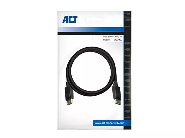 Een Kabel ACT DisplayPort 2 meter zwart koop je bij EconOffice