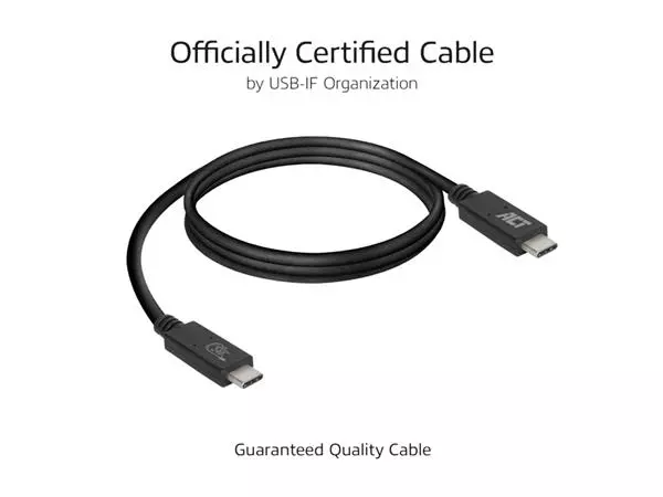 Een Kabel ACT USB-C USB 4 20Gbps Thunderbolt3 1 meter koop je bij KantoorProfi België BV