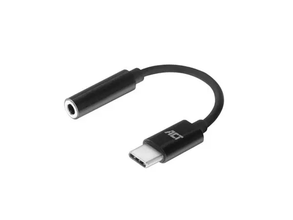 Een Adapter ACT USB-C naar 3.5mm audio jack koop je bij Totaal Kantoor Goeree