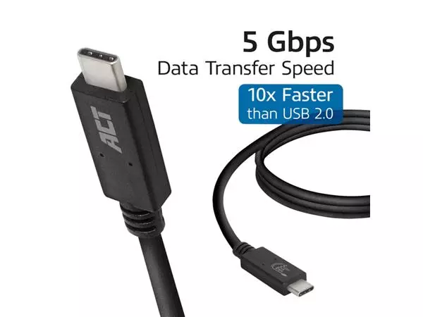 Een Kabel ACT USB 3.2 USB-C USB-IF gecertificeerd 2 meter koop je bij L&N Partners voor Partners B.V.