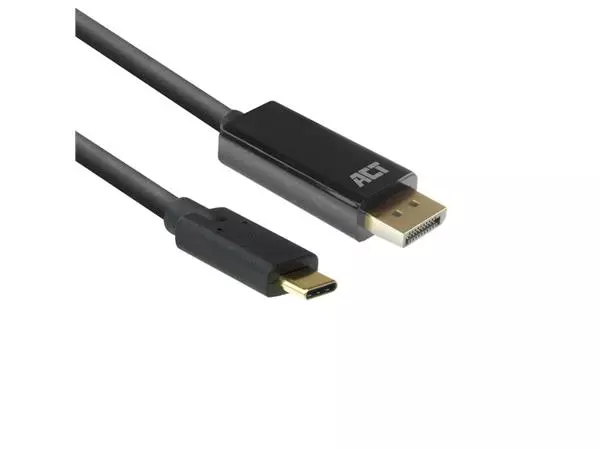Een Kabel ACT USB-C naar Displayport 60Hz 2 meter koop je bij Van Leeuwen Boeken- en kantoorartikelen