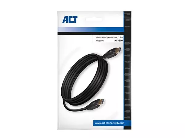 Een Kabel ACT HDMI High Speed type 1.4 1.5 meter koop je bij Goedkope Kantoorbenodigdheden