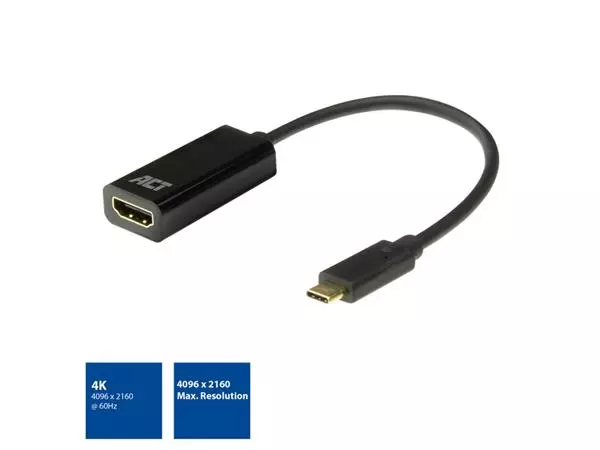 Een Adapter ACT USB-C naar HDMI 60Hz koop je bij EconOffice