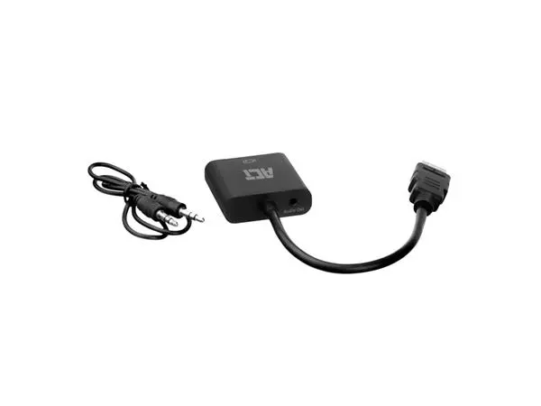 Een Adapter ACT HDMI naar VGA met audio koop je bij NiceSupplies.nl