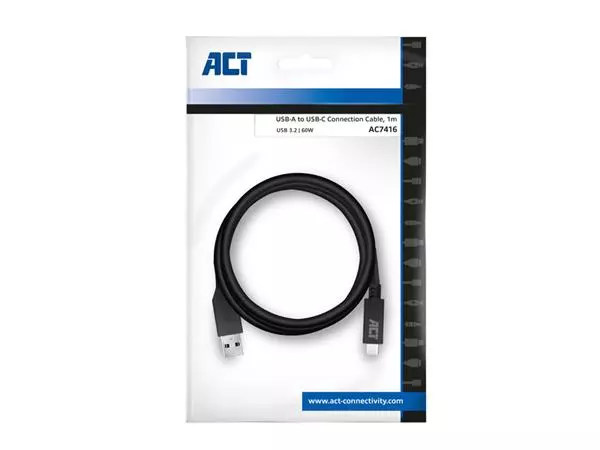 Een Kabel ACT USB A 3.2 naar USB-C 1 meter koop je bij L&N Partners voor Partners B.V.