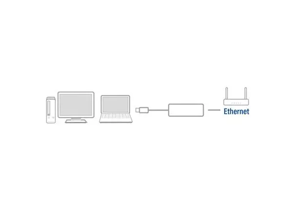 Een Adapter ACT USB-C naar Gigabit Ethernet koop je bij Buro De Peuter