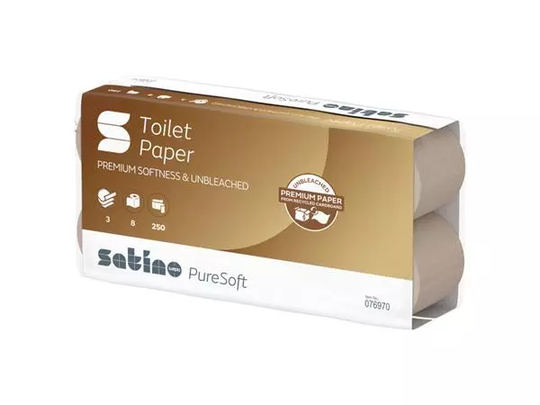 Een Toiletpapier Satino PureSoft MT1 3-laags 250vel naturel 076970 koop je bij L&N Partners voor Partners B.V.