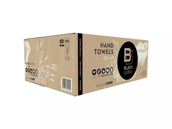Een Handdoek BlackSatino GreenGrow PT20 Z-vouw 2-laags 206x240mm 25x150vel naturel 275880 koop je bij Van Leeuwen Boeken- en kantoorartikelen