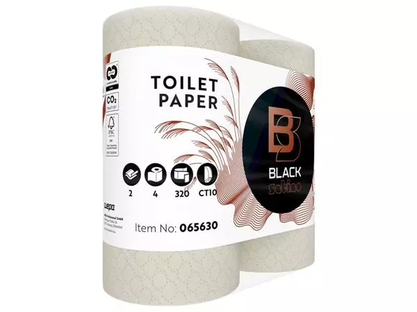 Een Toiletpapier BlackSatino GreenGrow CT10 2-laags 320vel naturel 065630 koop je bij MV Kantoortechniek B.V.