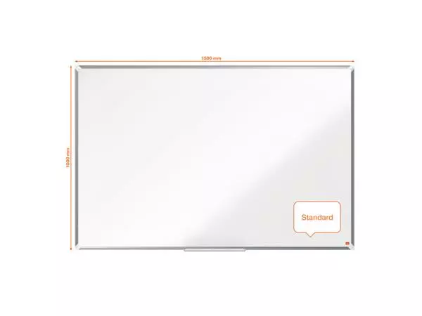 Een Whiteboard Nobo Premium Plus 100x150cm emaille koop je bij Buro De Peuter