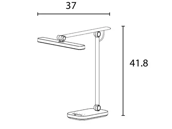 Een Bureaulamp Unilux Pureline led grijs koop je bij NiceSupplies.nl