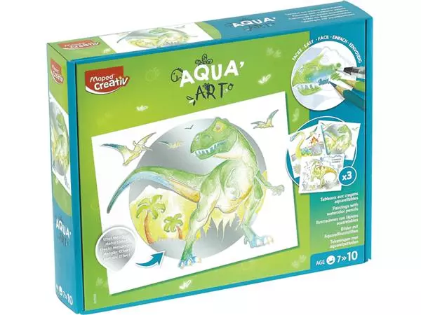 Een Hobbyset Maped Creativ Aqua'Art dinosaurus 14-delig assorti koop je bij Goedkope Kantoorbenodigdheden