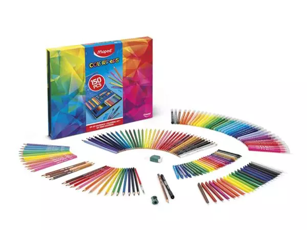 Een Tekenset Maped Color'Peps 150-delig assorti koop je bij Unimark Office B.V.