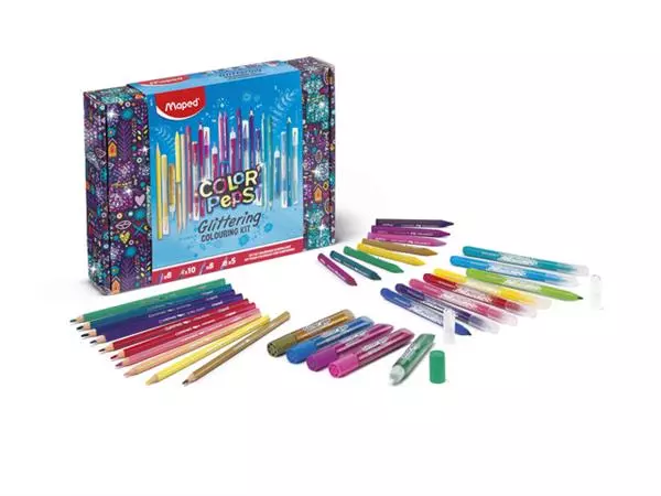 Een Tekenset Maped Color'Peps glitter 31-delig assorti koop je bij EconOffice