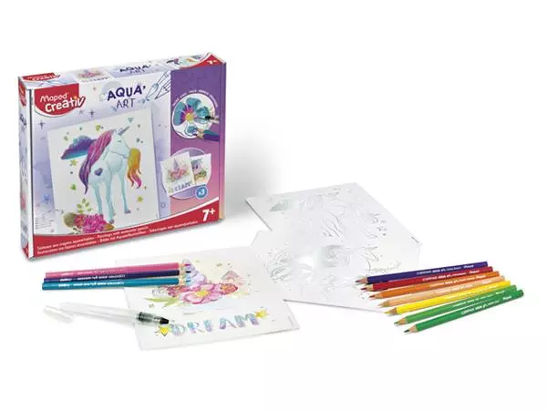 Een Hobbyset Maped Creativ Aqua'Art eenhoorn 14-delig assorti koop je bij Goedkope Kantoorbenodigdheden