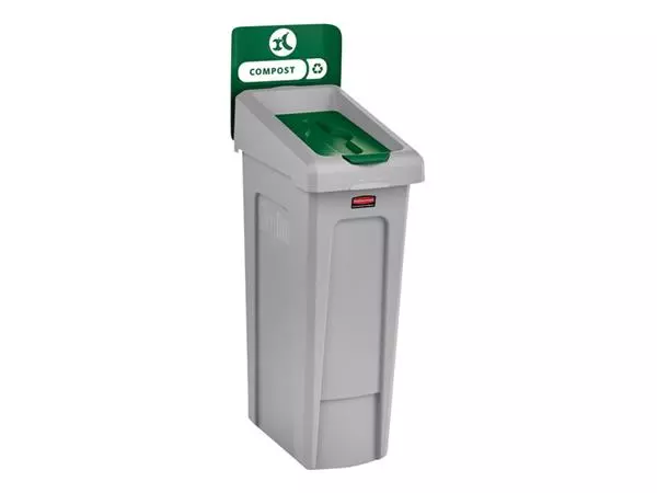 Een DEKSEL RUBBERMAID SLIM JIM RS GESLOTEN GROEN koop je bij Kantoorvakhandel van der Heijde