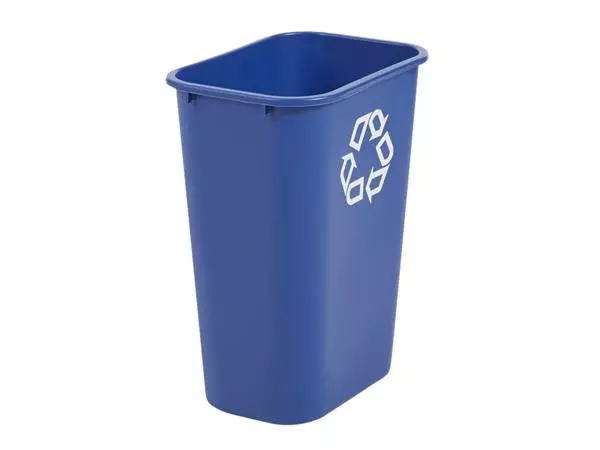Een Papierbak Rubbermaid recycling groot 39L blauw koop je bij Van Leeuwen Boeken- en kantoorartikelen