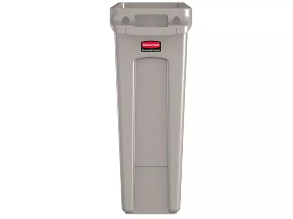 Een Afvalbak Rubbermaid Slim Jim Vented met luchtsleuven 60liter beige koop je bij Unimark Office B.V.