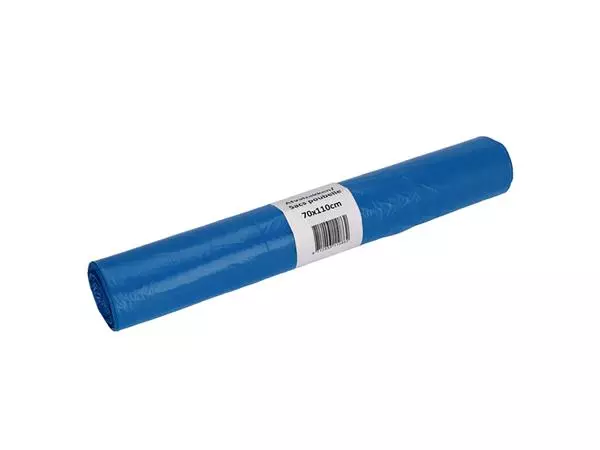 Afvalzak Cleaninq 70x110cm HDPE recycled T25 120L blauw