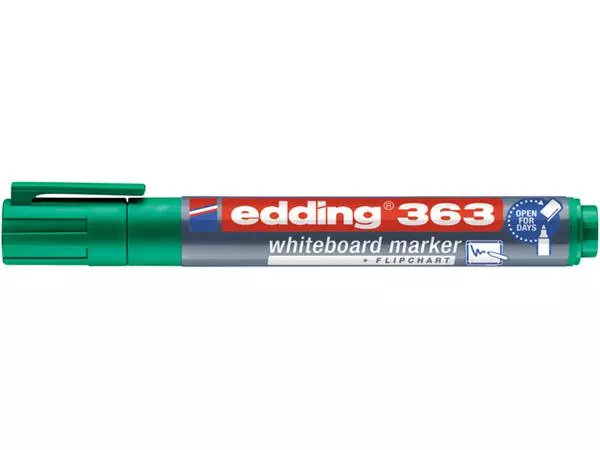 Een Viltstift edding 363 whiteboard schuin 1-5mm groen koop je bij Kantoorvakhandel van der Heijde