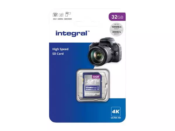 Een Geheugenkaart Integral SDHC-XC 32GB High Speed koop je bij NiceSupplies.nl