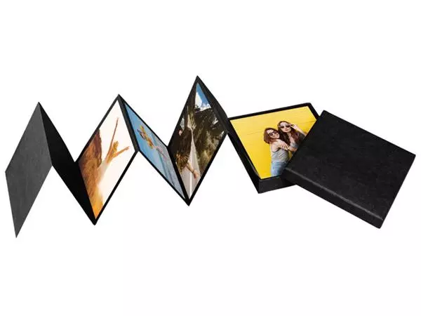 Een Leporello box walther design 11 foto's formaat 10x10 cm zwart koop je bij KantoorProfi België BV