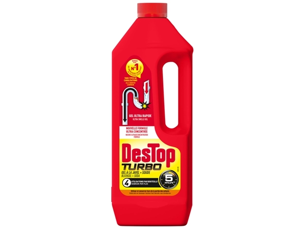 Een Afvoerontstopper Destop Turbo Gel 1L koop je bij KantoorProfi België BV