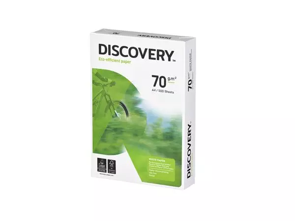 Een Kopieerpapier Discovery A4 70gr wit 500vel koop je bij Tonerinktshop