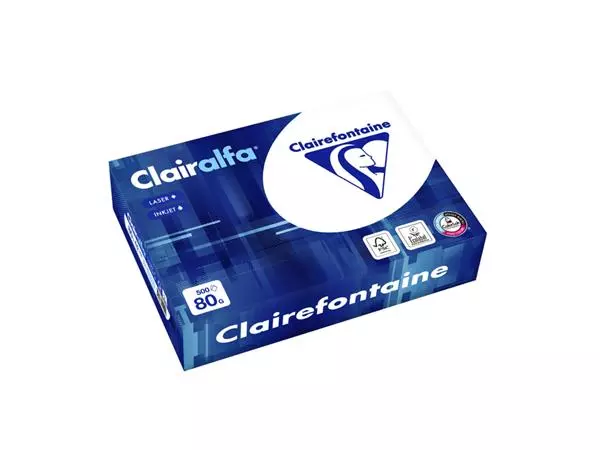 Een Kopieerpapier Clairefontaine Clairalfa A5 80gr wit 500vel koop je bij KantoorProfi België BV