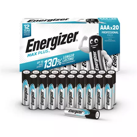 Een Batterij Energizer Max Plus 20xAAA alkaline koop je bij NiceSupplies.nl