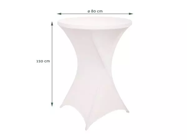 Een Tafelrok BRASQ voor statafel 80cm wit koop je bij L&N Partners voor Partners B.V.
