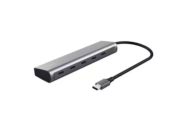 Een Hub Trust USB-C Halyx 5 poorts 25136 koop je bij EconOffice