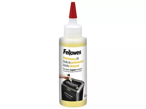 Een Olie voor papiervernietiger Fellowes 120ml koop je bij De Angelot