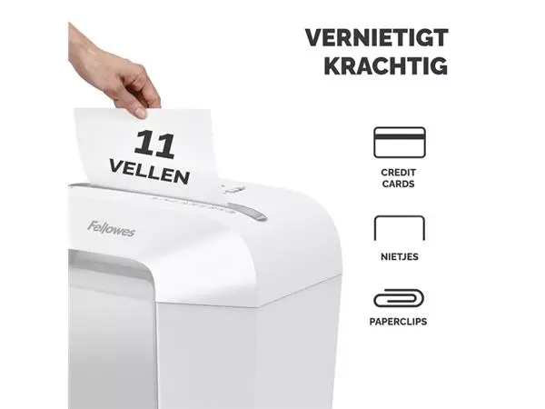 Een Papiervernietiger Fellowes Powershred LX70 snippers 4x40mm wit koop je bij Dillen BV