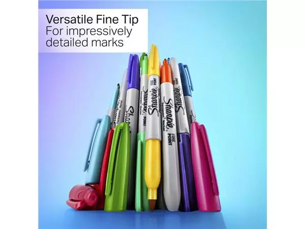 Een Viltstift Sharpie Glampop fijn assorti blister à 24 stuks koop je bij Buro De Peuter