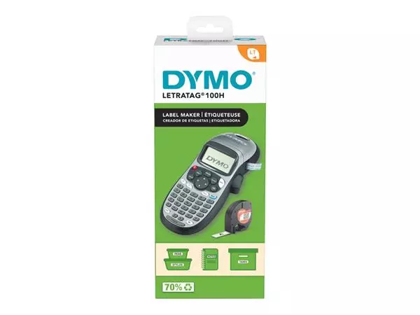 Een Labelprinter Dymo LetraTag 100H draagbaar abc 12mm zilverkleurig special edition koop je bij MegaOffice