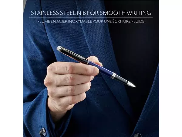 Een Rollerpen Waterman Hémisphère Colour Blocking black en blue CT fijn koop je bij Goedkope Kantoorbenodigdheden