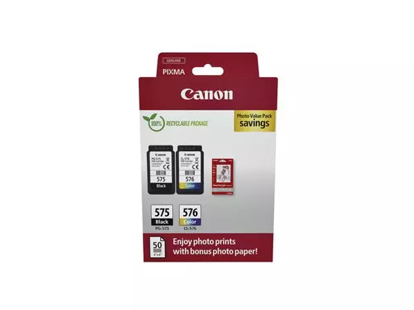 Inktcartridge Canon PG-575 + CL-576 zwart + kleur