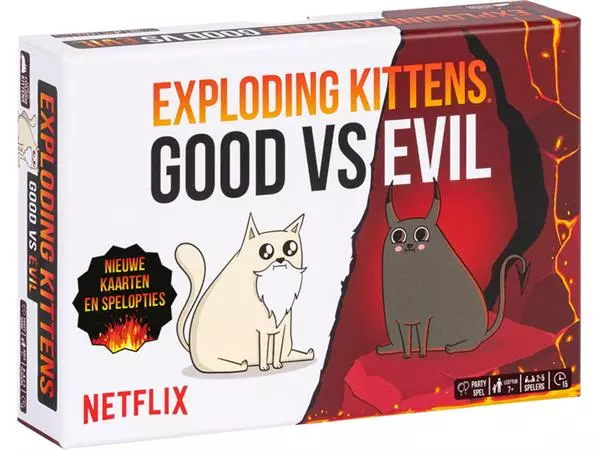 Een Spel Exploding Kittens good vs evil koop je bij KantoorProfi België BV