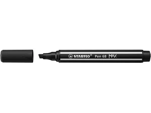 Een Viltstift STABILO Pen 68/46 Max zwart koop je bij NiceSupplies.nl